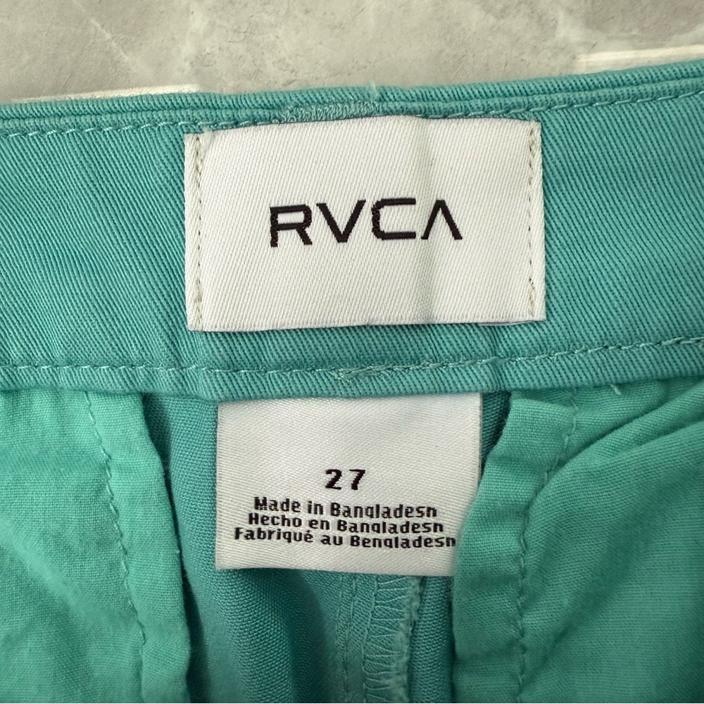 Women’s RVCA Weekend Stretch Mid-Rise Straight Leg Pant Pockets Size 27 - Picture 10 of 16
